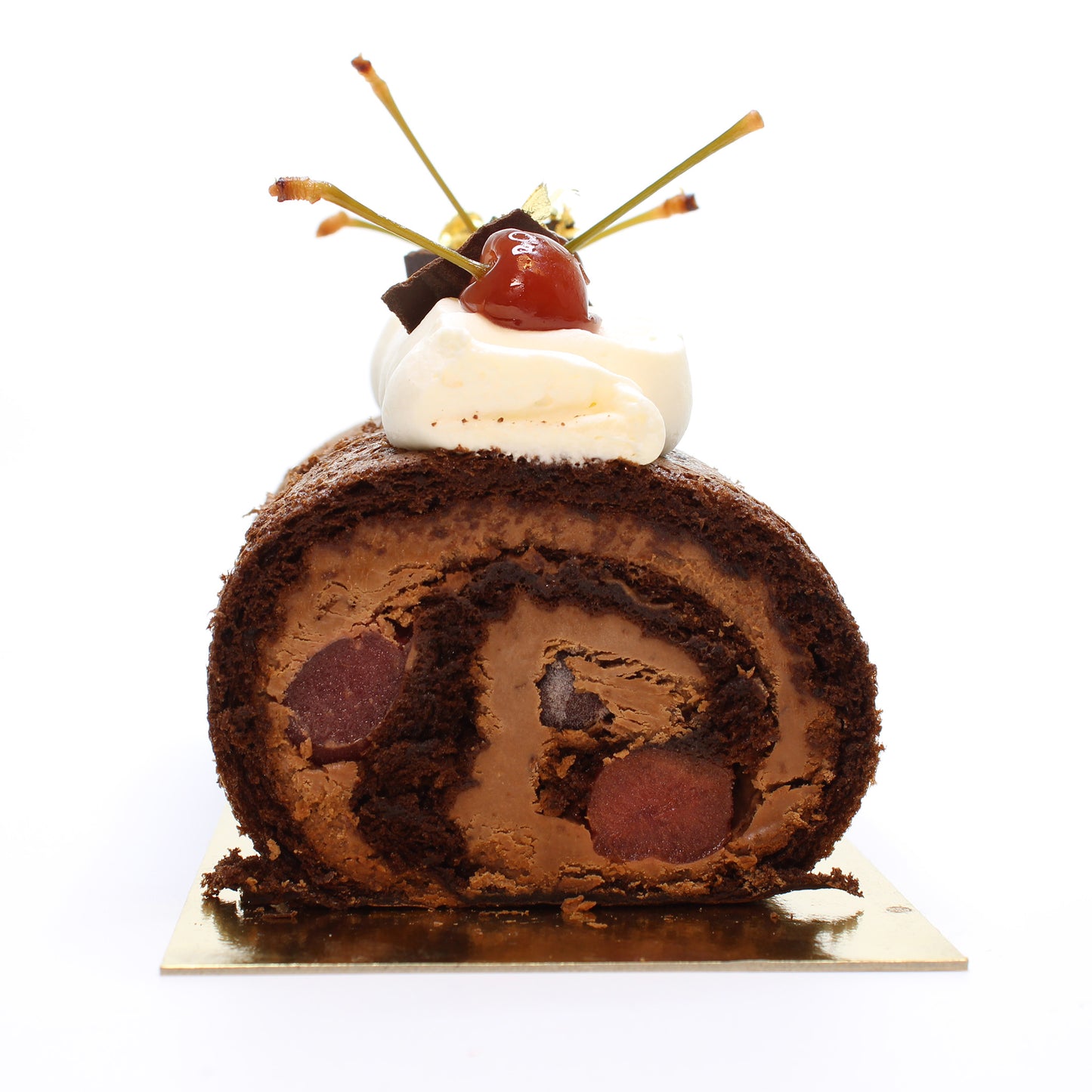 Chocolate & Cherry Bûche Cake