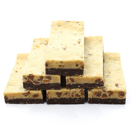 Stack of six Brookie Bars.