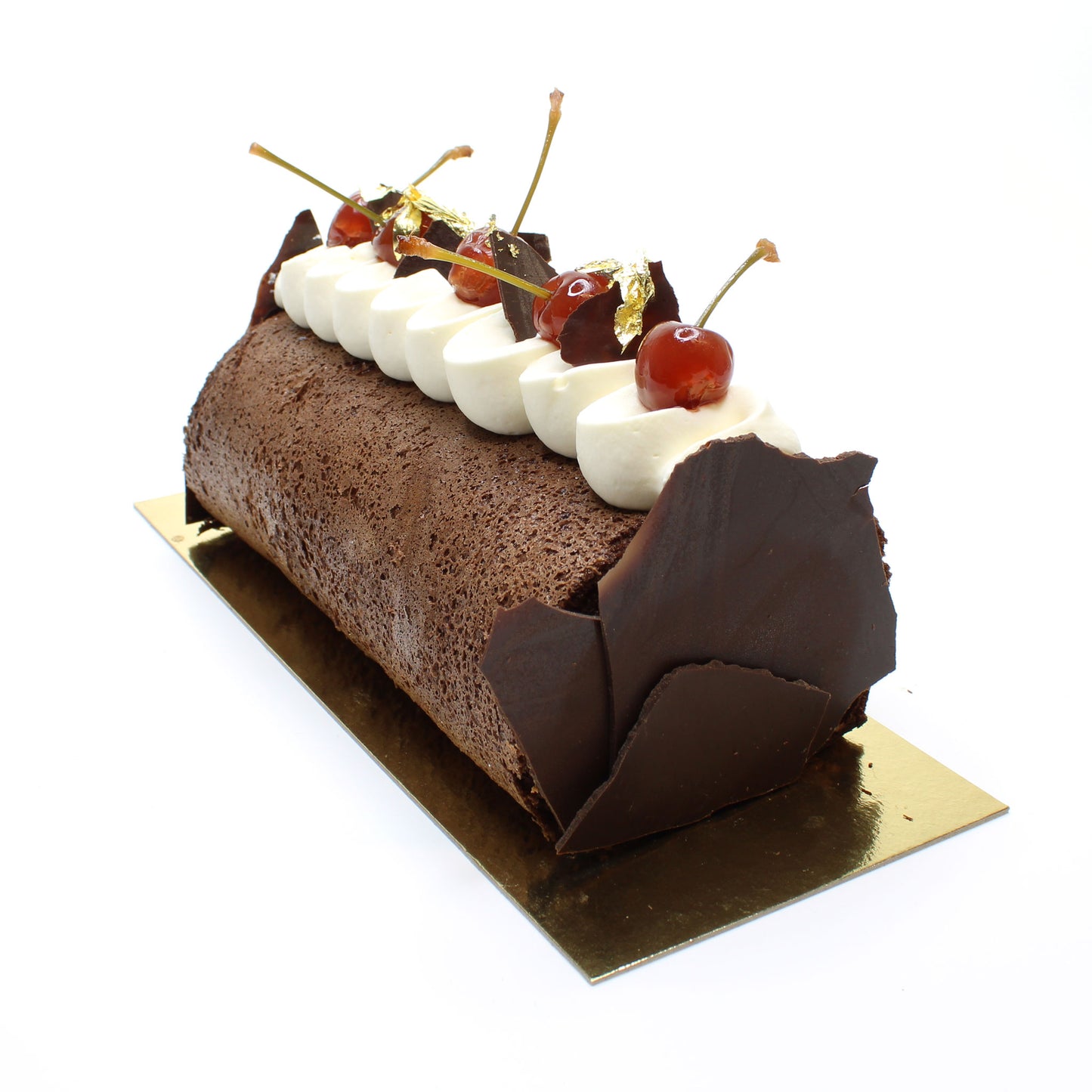 Chocolate & Cherry Bûche Cake