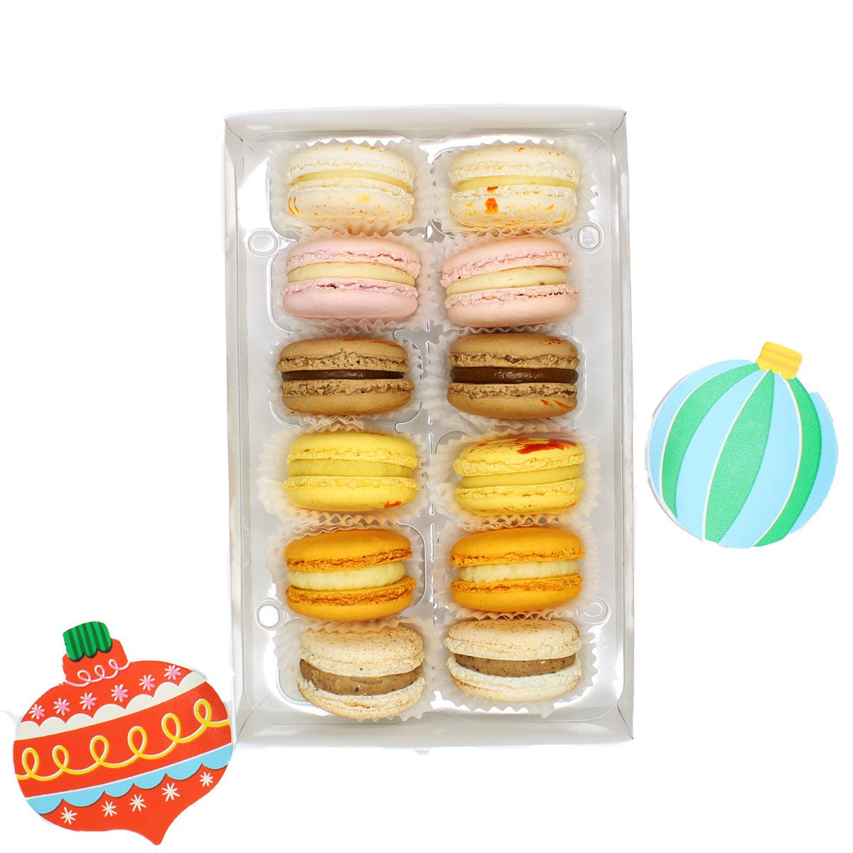 Christmas Macaron Selection - Box of 12