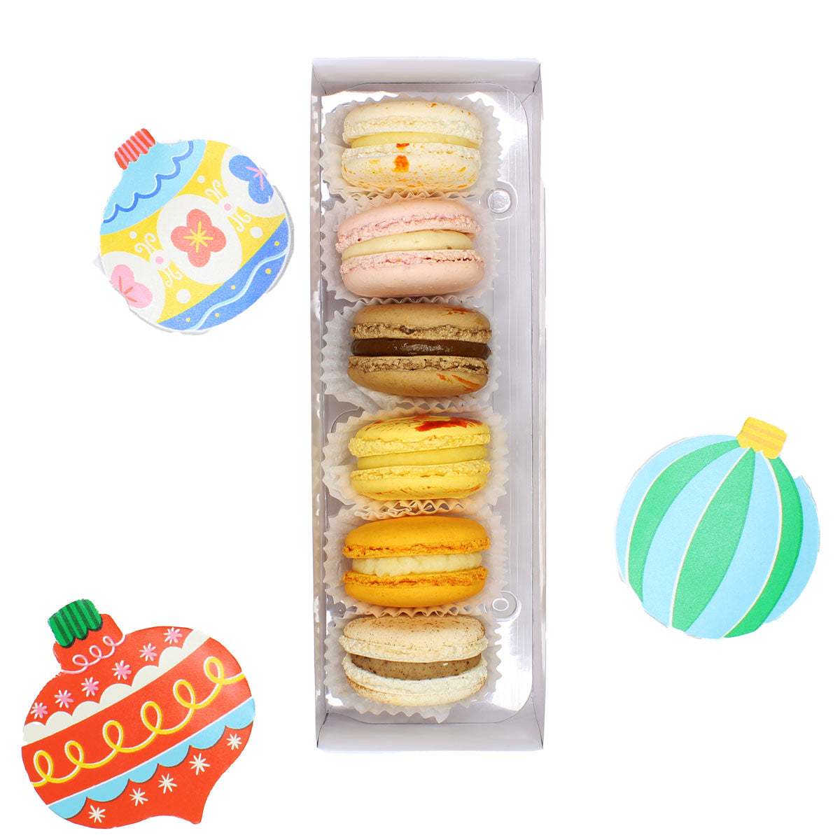 Christmas Macaron Selection - Box of 6