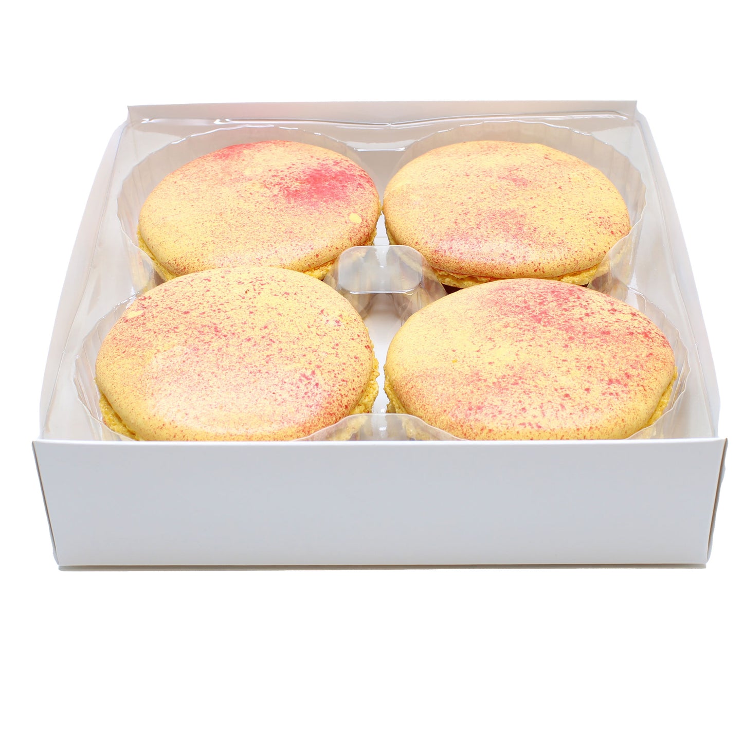 Large Passionfruit & Milk Chocolate Macarons - Box of 4