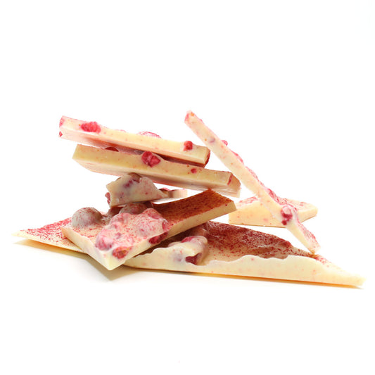 White Chocolate & Raspberry Bark 150g
