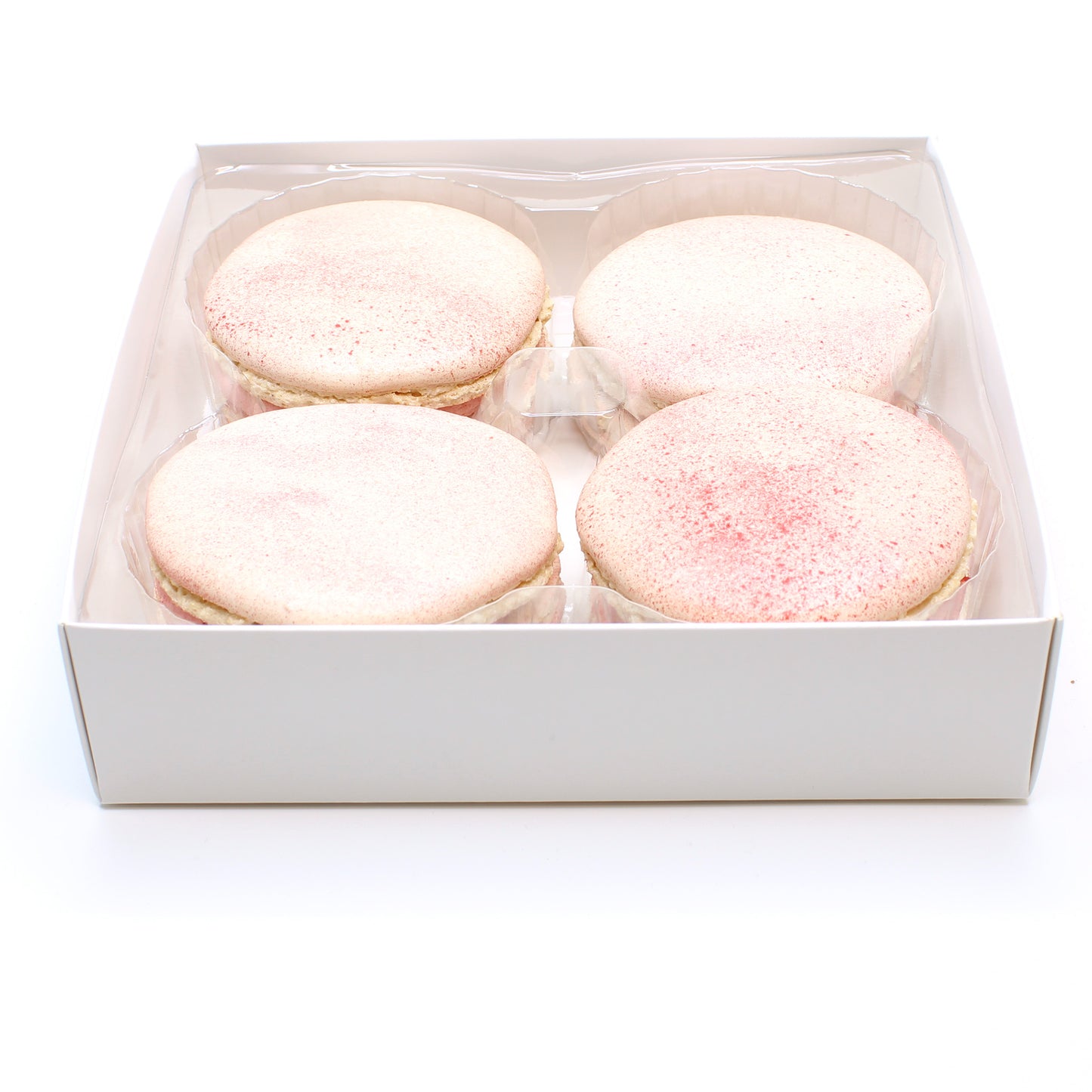 Large Strawberries & Cream Macarons - Box of 4