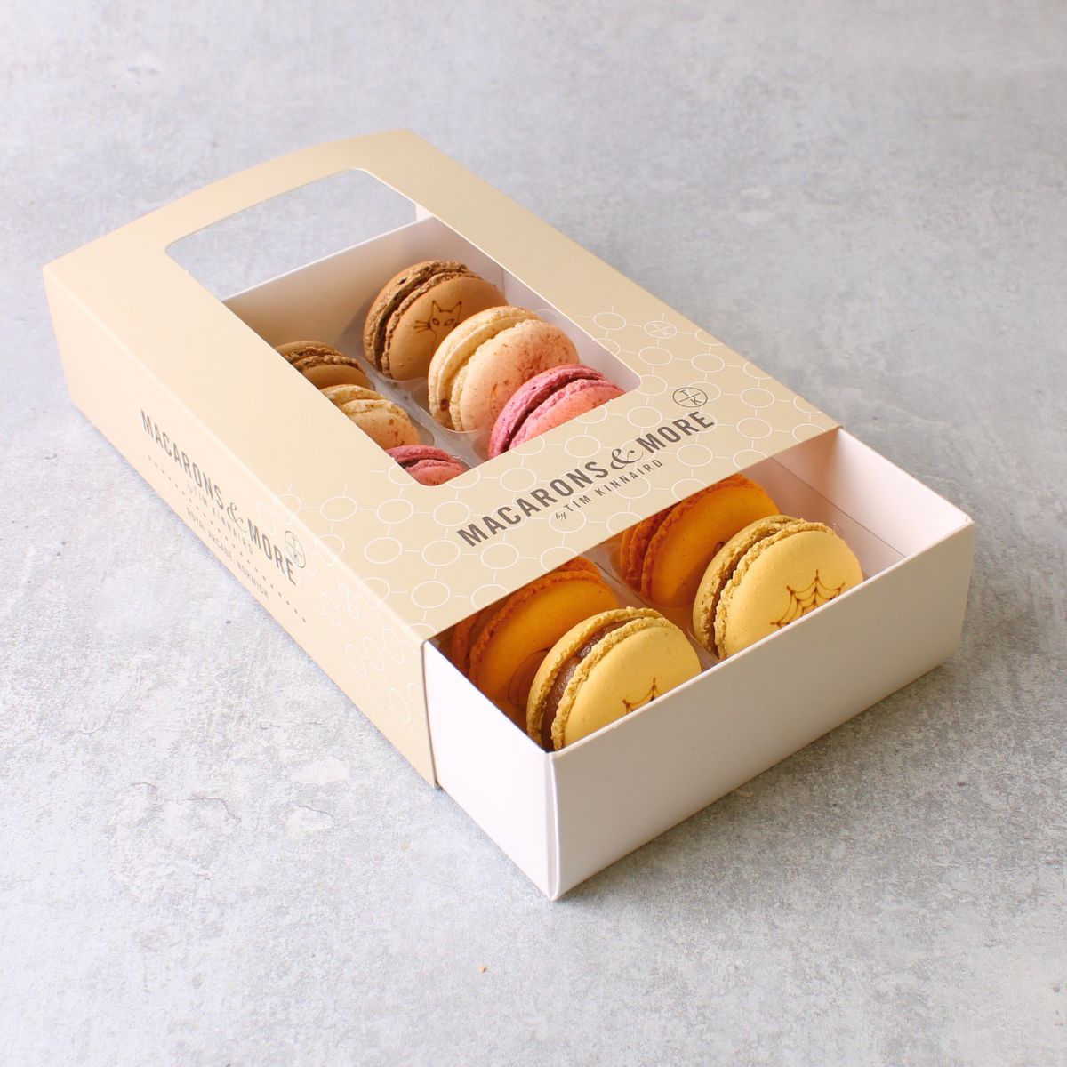 Engraved Autumn Macaron Selection - Box of 12