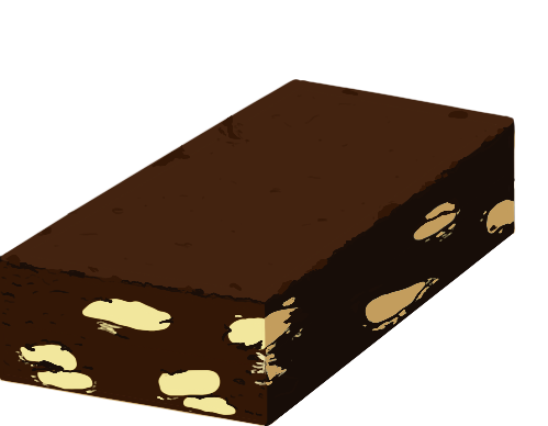 White Chocolate Chip Brownie. 