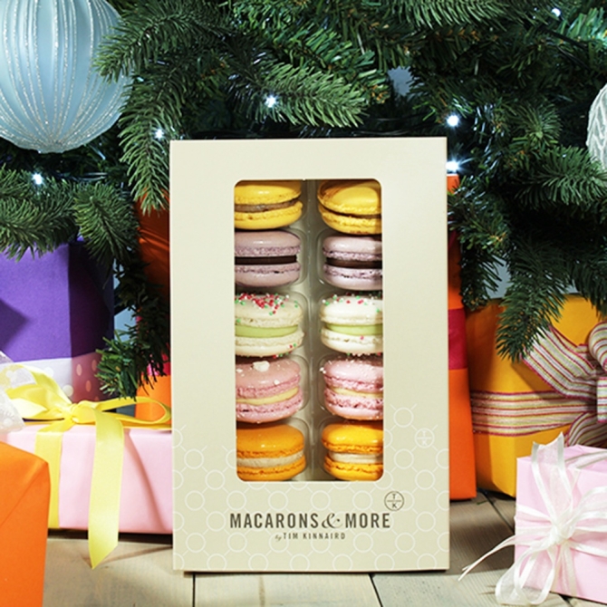 Festive Selection Box of 12 Macarons