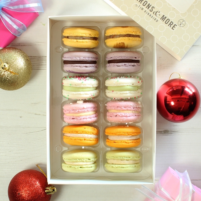 Festive Selection Box of 12 Macarons